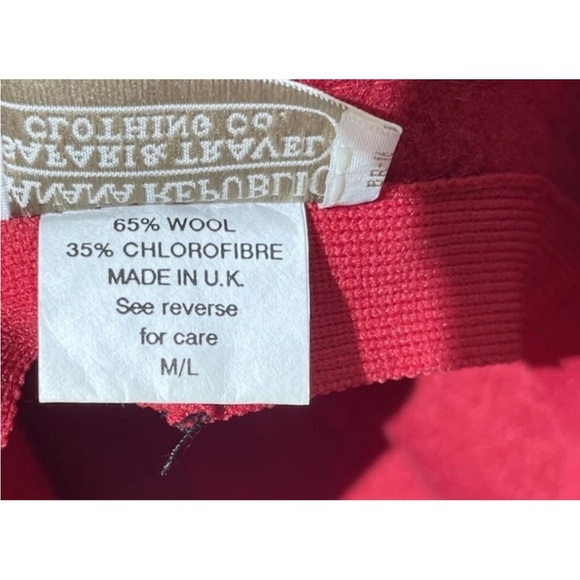 Vtg Banana Republic Safari & Travel Bucket Hat M/L Red Wool Blend Made in UK main image 5